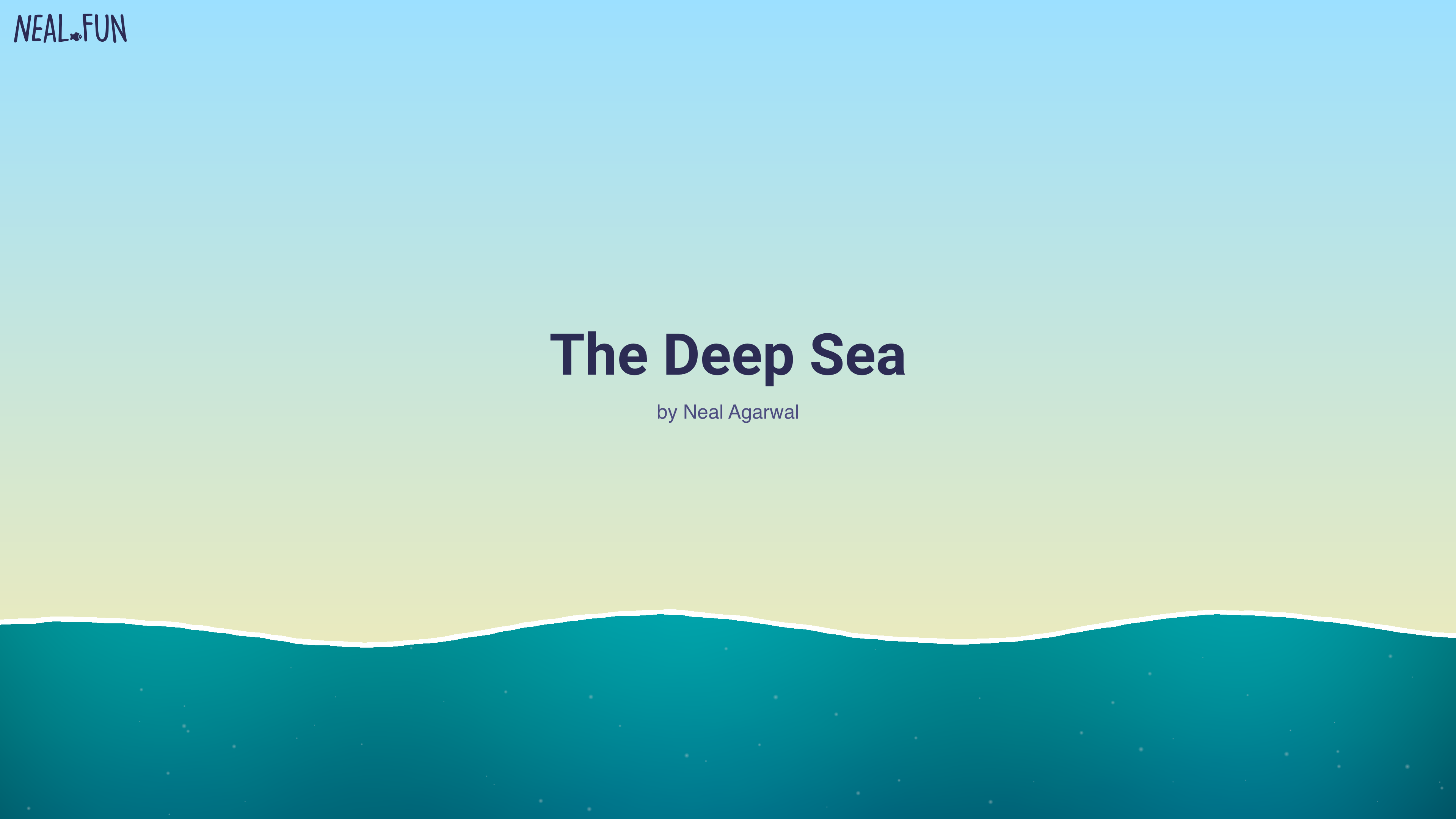 The starting view of The Deep Sea: the scroll begins at the ocean surface