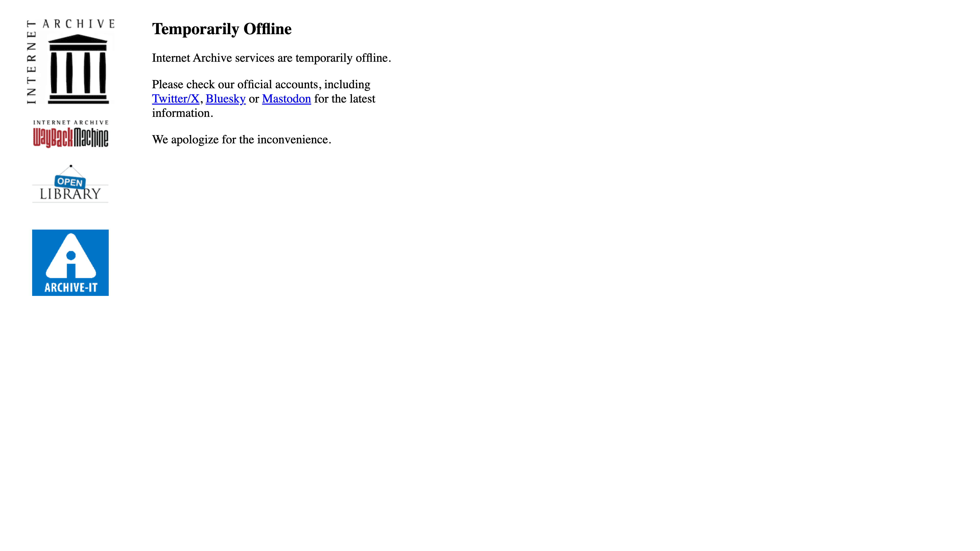 The Wayback Machine's snapshot search interface, where entering a URL lists historical captures of that page