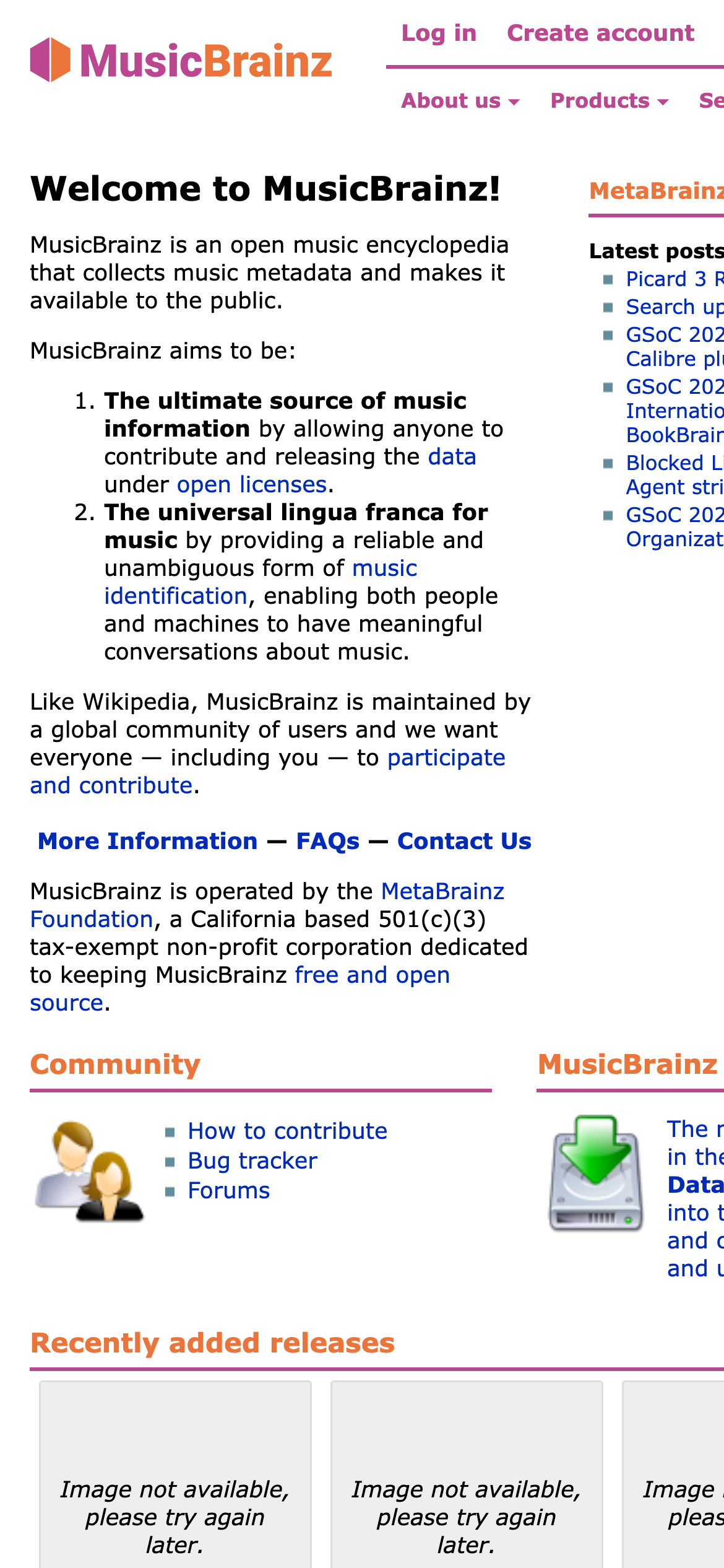 The homepage in a 390px-wide mobile viewport: the right-hand columns are cut off and horizontal scrolling is required